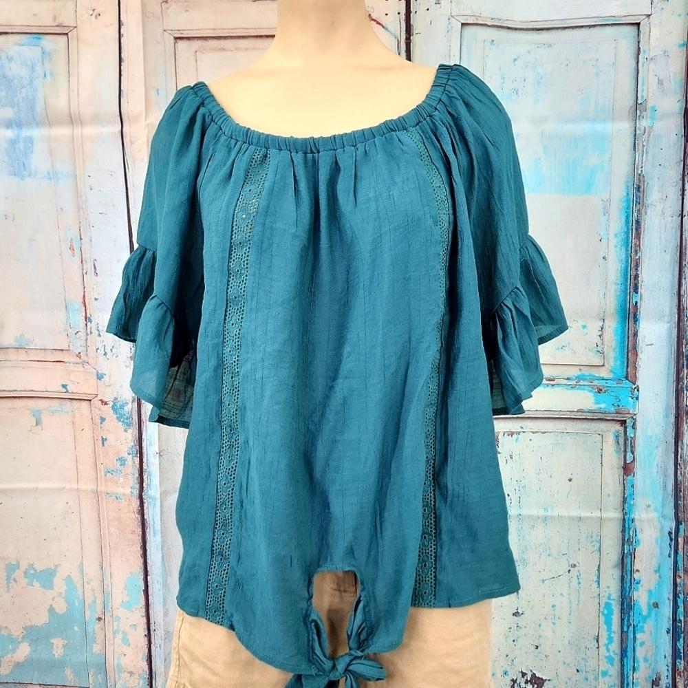 No Frills Boho Tie Front‎ Top